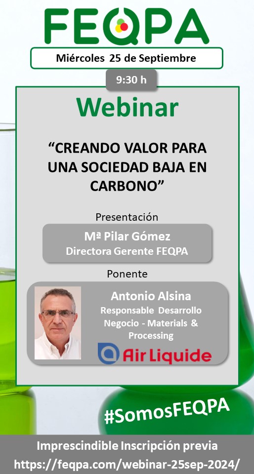 Webinar Feqpa "Creando valor para una sociedad baja en Carbono", 25 sept