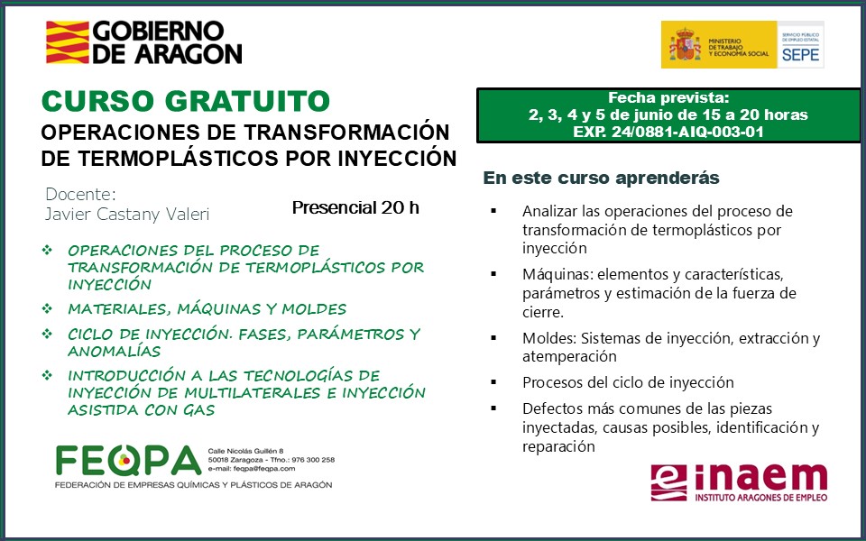 Curso Transformación de plásticos por inyección